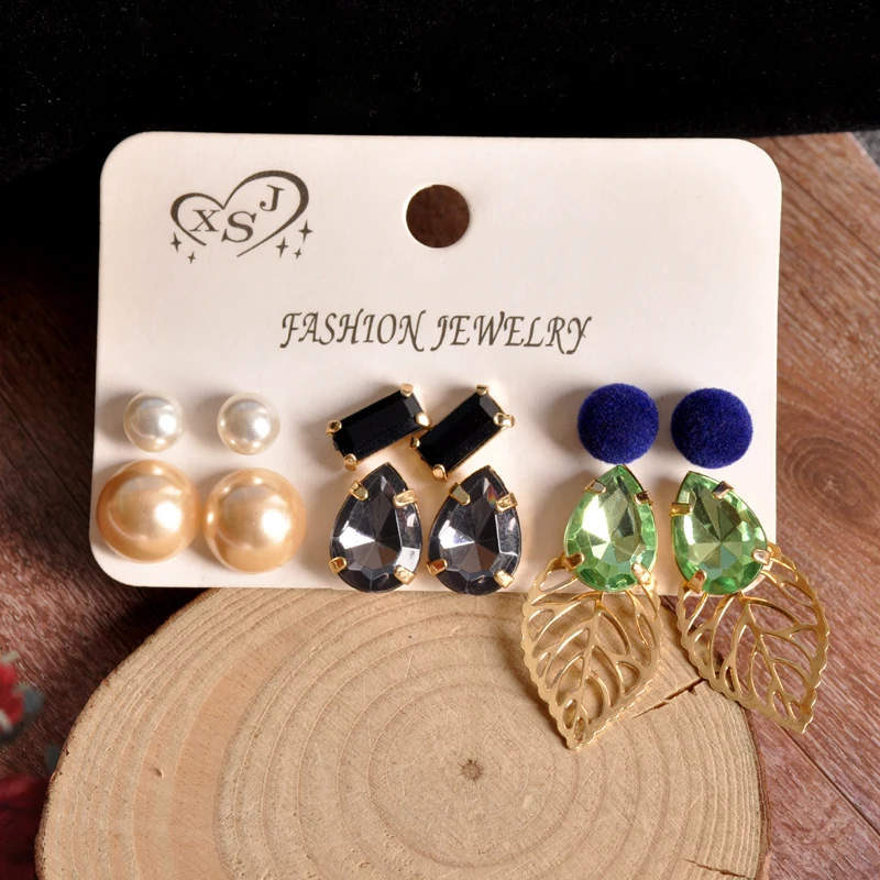 Новинка 2019 Модные женские ювелирные изделия оптовая продажа серьги гвоздики с