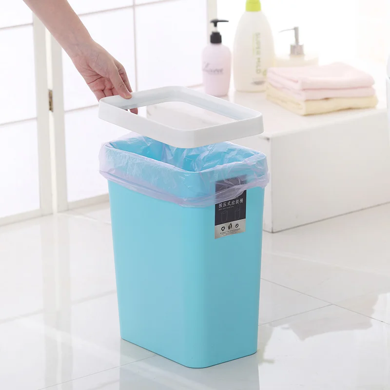 Новая креативная модная пластиковая урна для мусора 8L/12L без крышки Тип кухонное