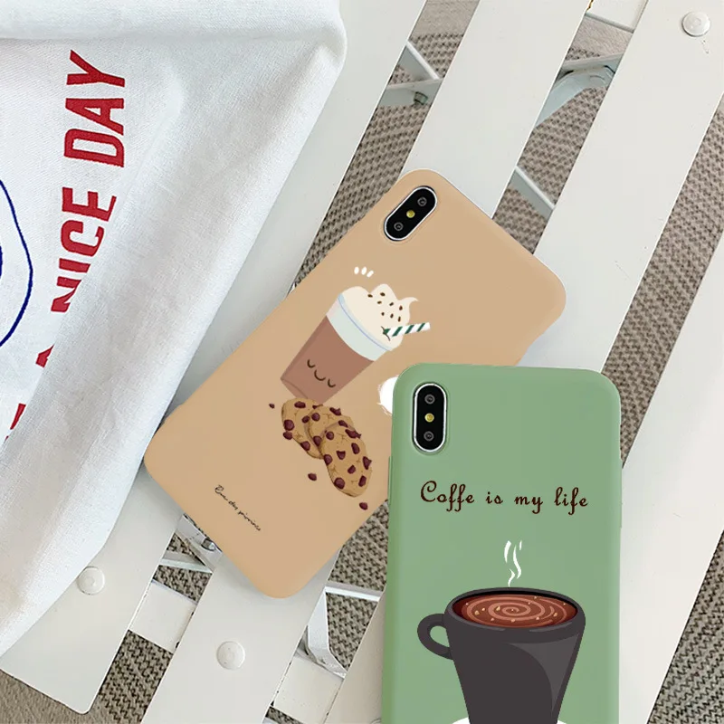 Милый чехол JAMULAR для телефона с изображением картошки фри и меда iPhone 7 XS MAX XR X 8 6 6s