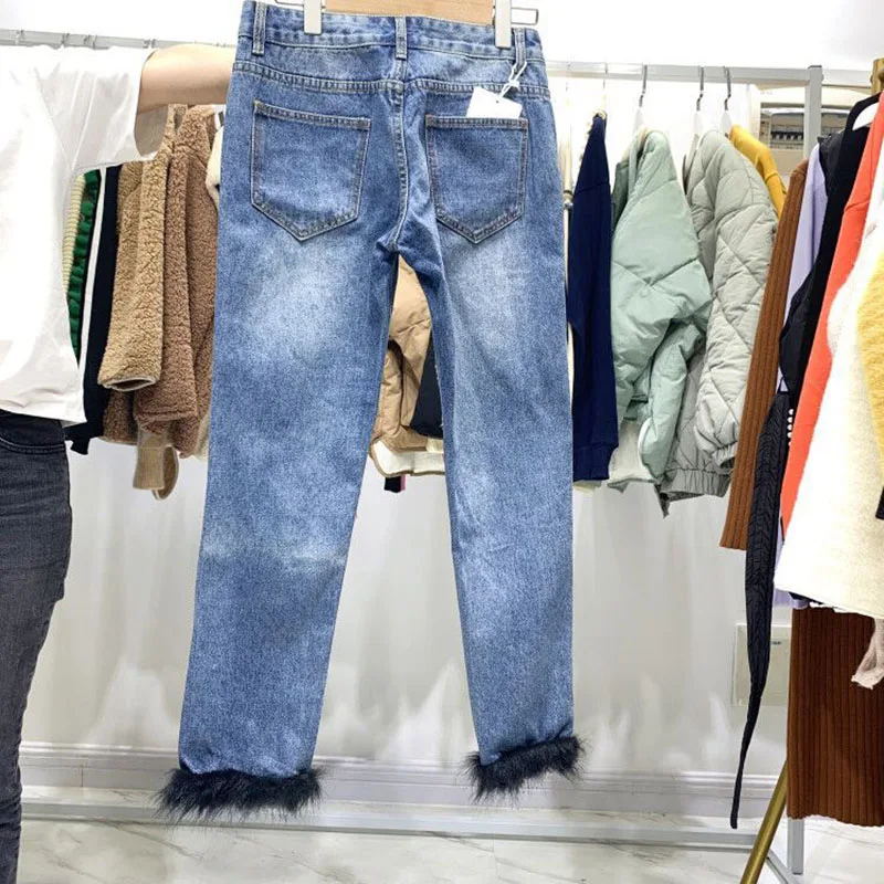 2018 New Autumn Appliques Wide Leg Pants Women Vogue Trousers Korean Style Female Casual Loose Jeans All Match Pantalon Femme | Женская