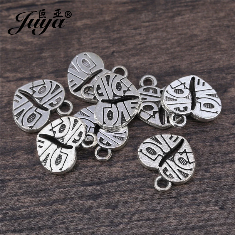 20 шт./лот модные подвески из сплава в форме сердца для женщин и мужчин ожерелье