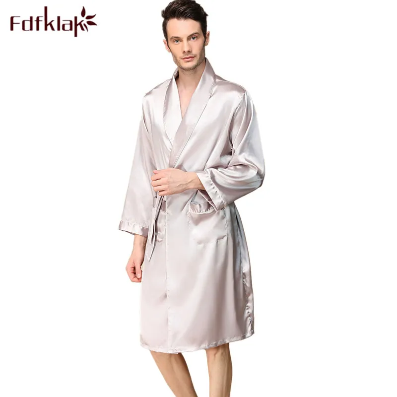 

M-5XL, большие размеры, кимоно, мужской халат, атласный шелк, одежда для сна, халат, свободная одежда для отдыха, домашняя одежда, мужской халат, ...