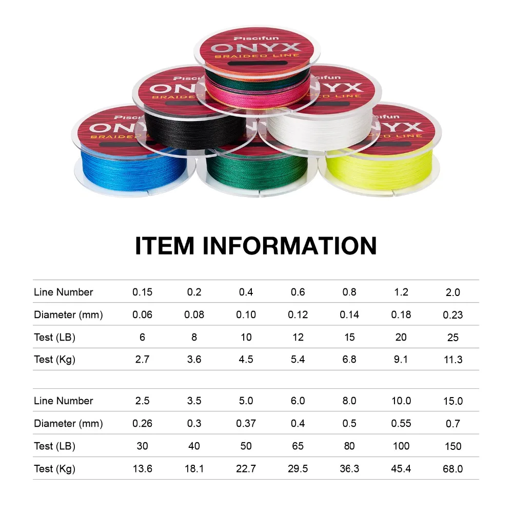 Piscifun Onyx 137 м плетеная леска 6 50LB 4 нити 65 150LB 8 нитей супер сильная износостойкая