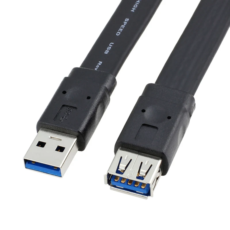 Плоский Удлинительный Кабель USB 3 0 м 1 5 А сверхскоростной удлинитель кабеля