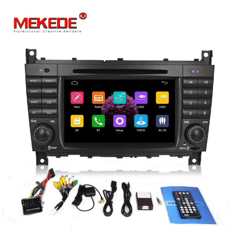 7inch screen Car DVD multimedia Player For Benz C Class W203 C230 C240 C280 CLC with BT Radio GPS navigation free shipping | Автомобили и