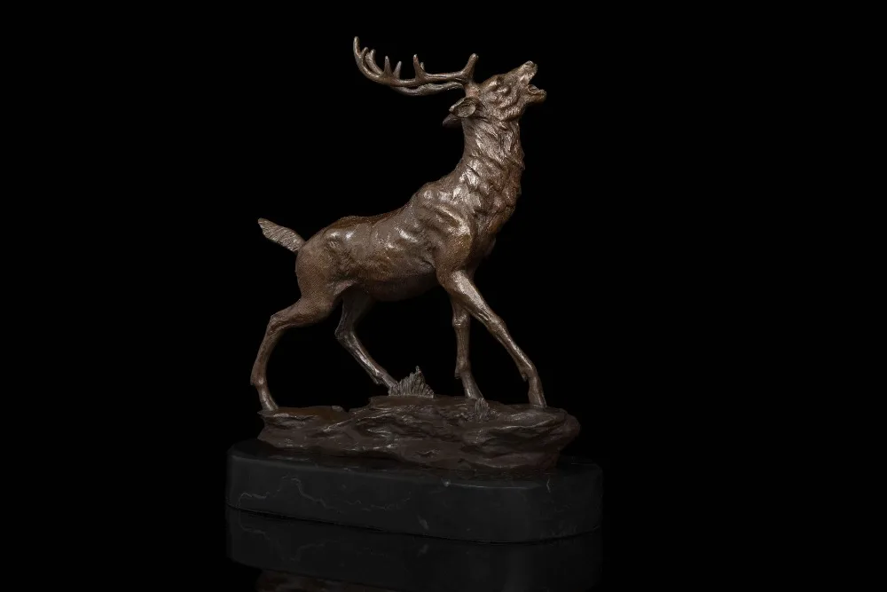 Искусство ремесла медь Сика олень скульптура с потерей воска метод голова