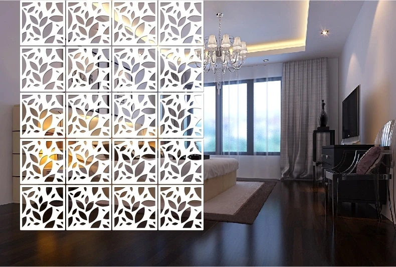 4 шт./лот оргстекло резные панели подвесной экран модная Гостиная полые подвесные