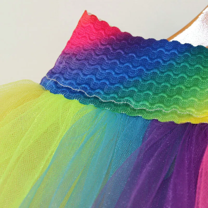 2018 Радуга юбка пачка детей Костюмы малыша Обувь для девочек на день рождения