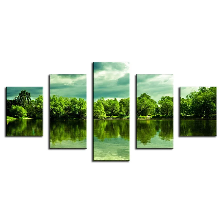 

Wholesale NO FRAME greens landscape Oil Painting Printed Painting Oil Painting On Canvas Oil Painting for Home Decor Wall Decor