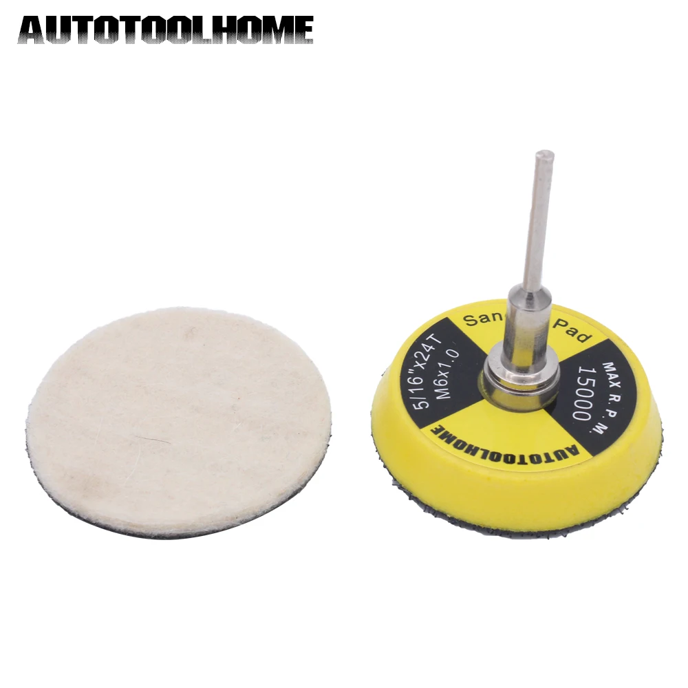 11pcs 2&quot 50mm Wool Felt Polishing Pad with 3mm Mandrel Grinding Buffing Wheel For Dremel 3000 Woodworking Tools Accessories |
