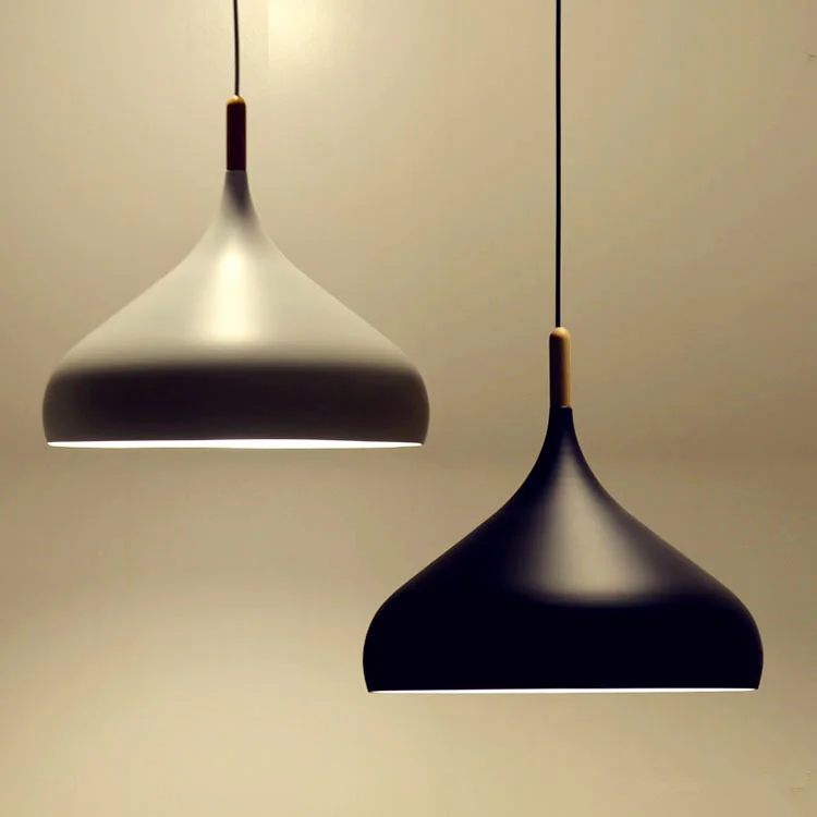 Красивая Белая и черная люстра светильник алюминиевая Подвесная лампа