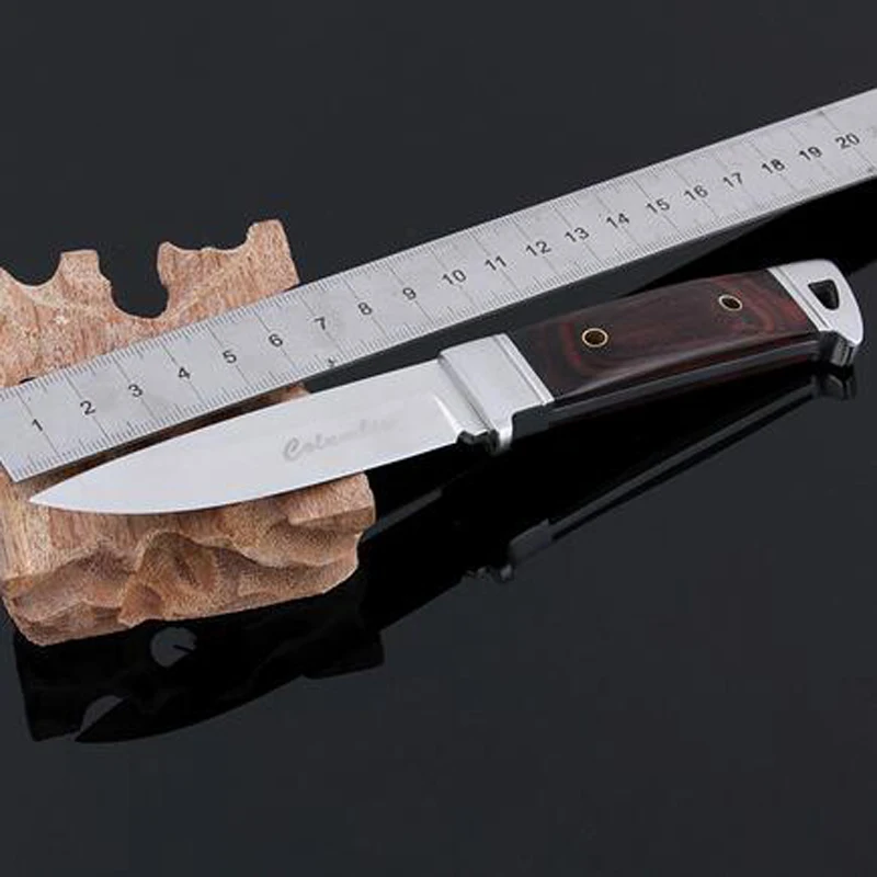 Фиксированное Лезвие охотничья деревянная ручка для ножа ножи выживания