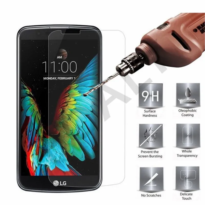 Защитное стекло закаленное для LG K10 2016 M2 LTE K420N K410 K430 K430ds|Защитные стёкла и плёнки