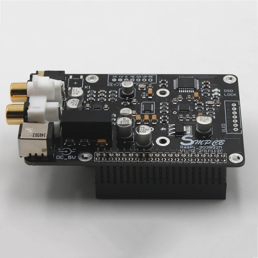 ES9038q2m DAC декодер цифровой трансляционный сетевой плеер для Raspberry Pi 3B PI2 PI3 B + I2S 32 бит