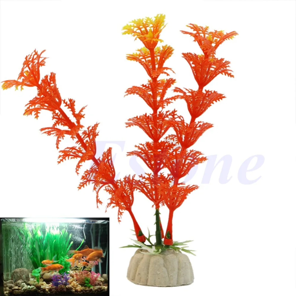 Искусственная пластиковая трава водное растение для аквариума украшение