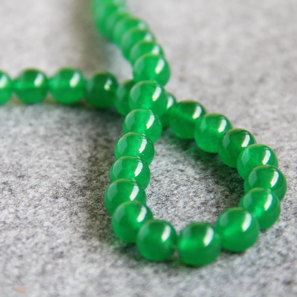 Аксессуары для ожерелья браслета 10 мм зеленые сердолические круглые камни