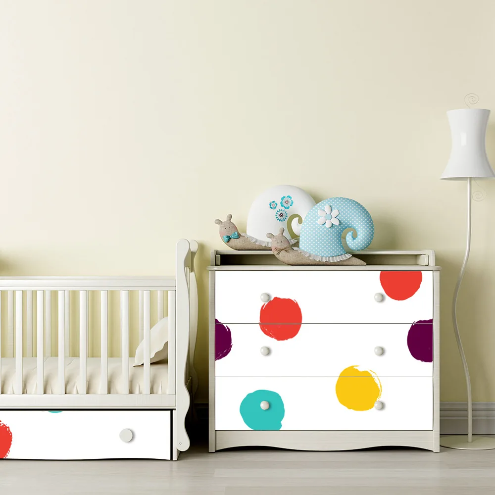 Funlife цветные наклейки в горошек для детской комнаты милые рулоны девочек