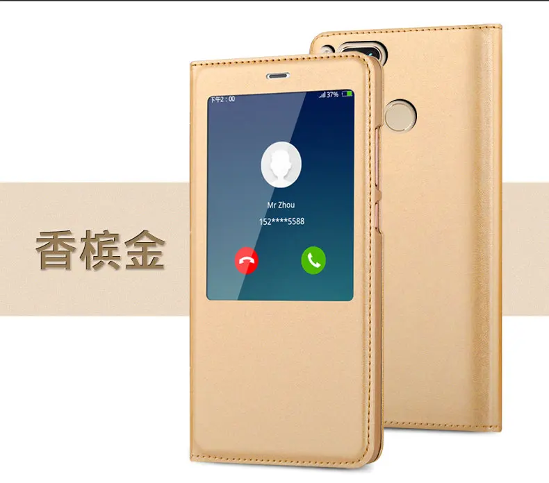 xiaomi mi A1 Case high quality PU Leather Smart Flip Cover For 5x mi5x with View Window |