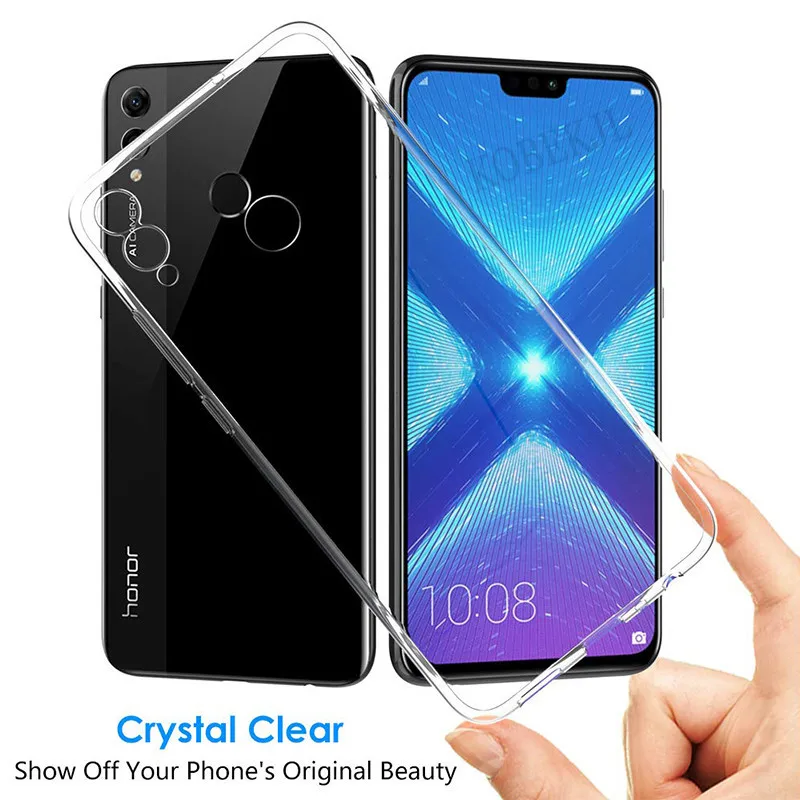 Чехол для Honor 8X чехол Max из мягкого силикона прозрачный ТПУ телефона Huawei 8 X 8XMax 7