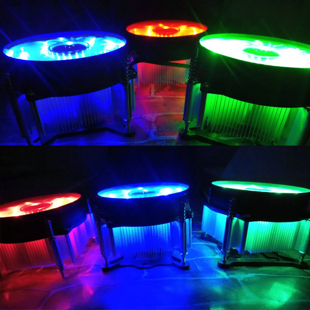 Охлаждающий вентилятор CPU LED RGB 3Pin Радиатор Поддержка Intel 115X серии SD998 | Компьютеры