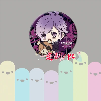 ZXFJXR 58 мм анимация Diabolik Lovers Reiji Ayato Sakamaki Kanato Shu значки вампира на значок для рюкзака