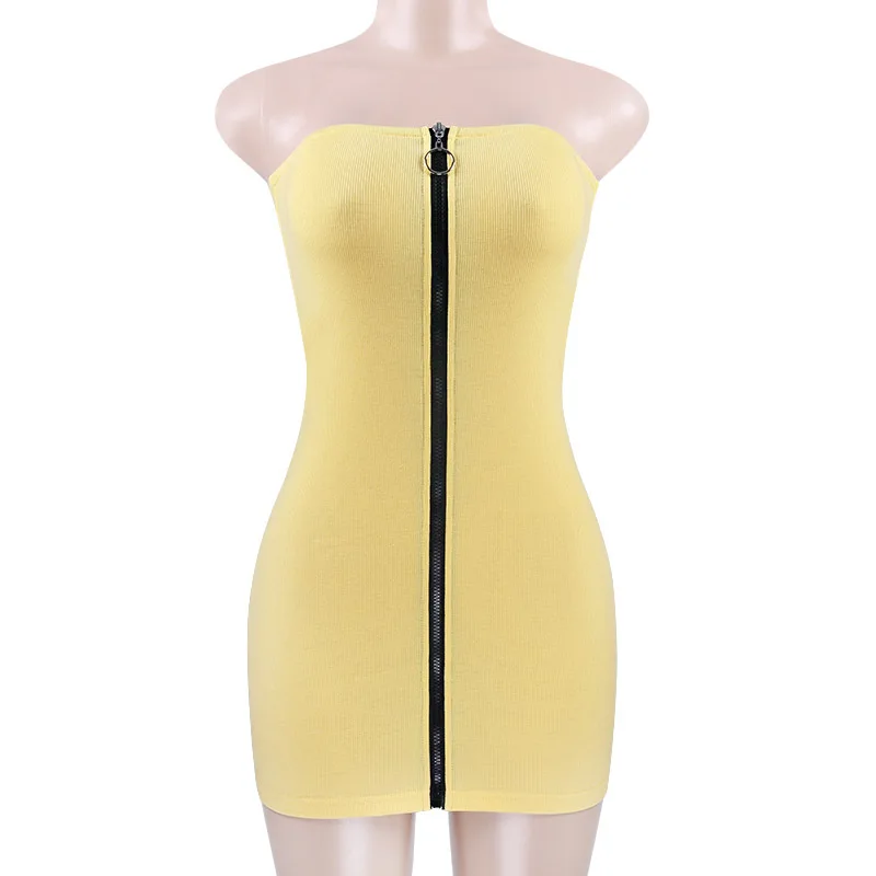 Hugcitar slash neck zipper high waist bodycon dresses 2018 summer women sexy dress | Женская одежда