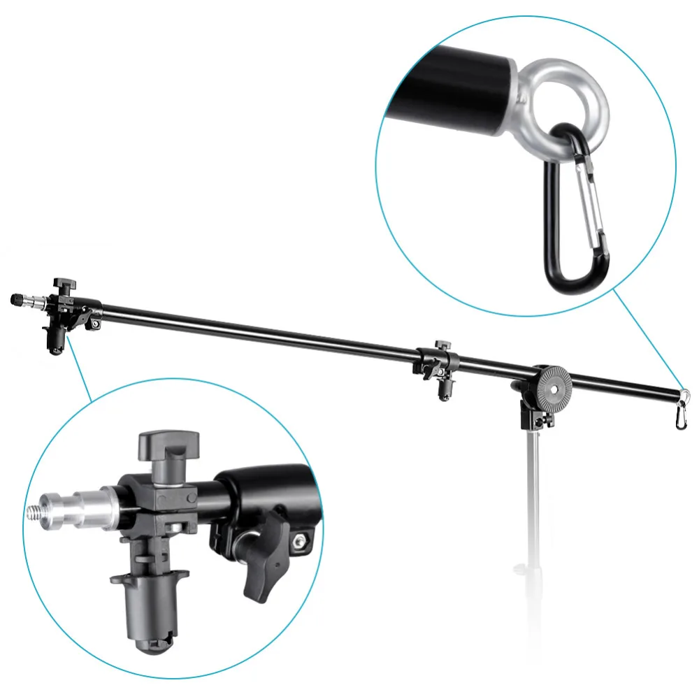 Neewer 3"-75"/76-190 см поворотная головка из алюминиевого сплава 1/" Резьбовое крепление стрелы держатель с песком для отражателя, светодиодный светильник для видео