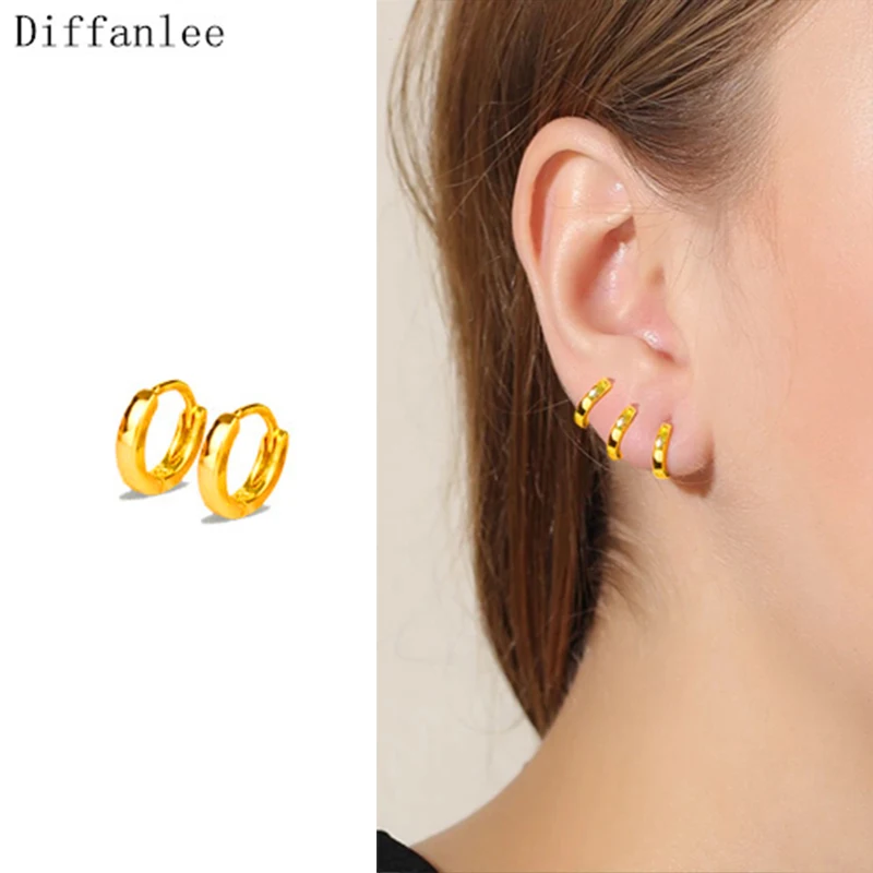 

Top Mini Slim Trend Fashion Hip-hop Huggies Circle Small size Hoop Earrings For Women Mens Children Girls Kids Ear Jewelry Aros
