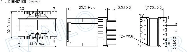 ER28 EC28 (2834) 12V до 400 V 100W push pull источник питания Высокочастотный трансформатор