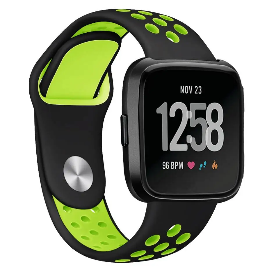 KINGBEIKE 10 цветов спортивный силиконовый ремешок для Fitbit Versa Сменные Ремешки