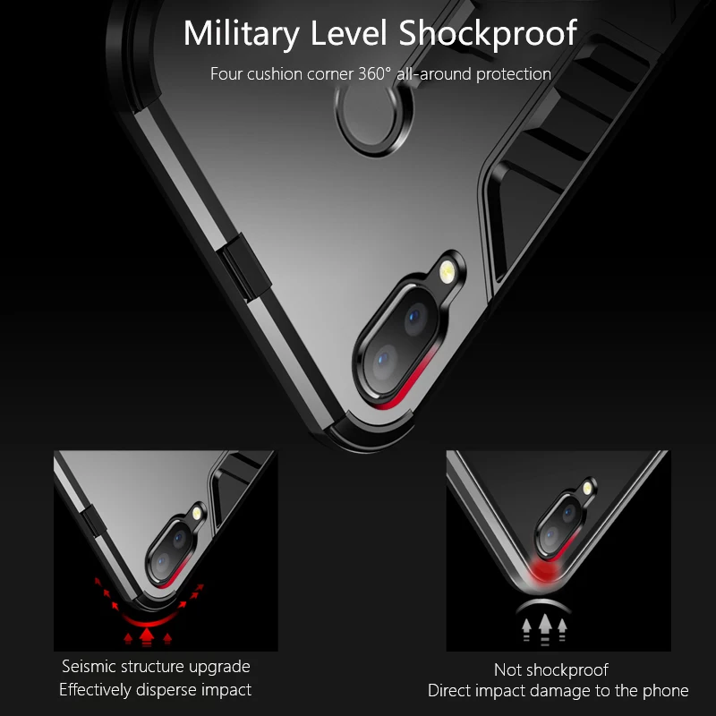 KEYSION Ring Holder Phone Case for Xiaomi Redmi Note 7 Pro 6 5 luxury Anti-knock Bumper Magnetic back cover Mi 9 SE | Мобильные