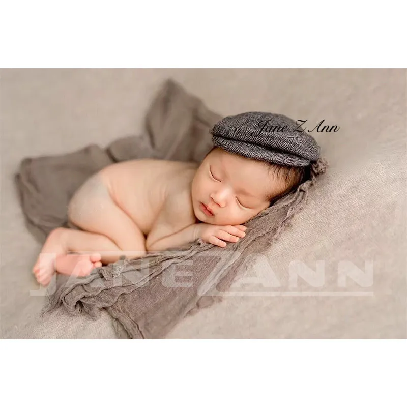 Jane Z Ann Newborn Photo Props Baby Boys Beret Hat + Bow Tie Set Photography Gentleman Cap Outfit | Детская одежда и обувь