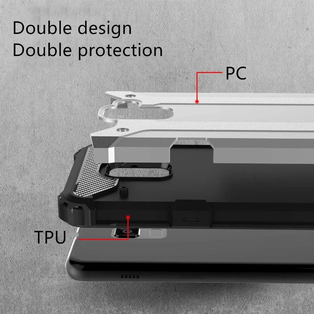 Прочный Броня PC + TPU чехол для телефона Samsung Galaxy A7 2018 спортивный противоударный