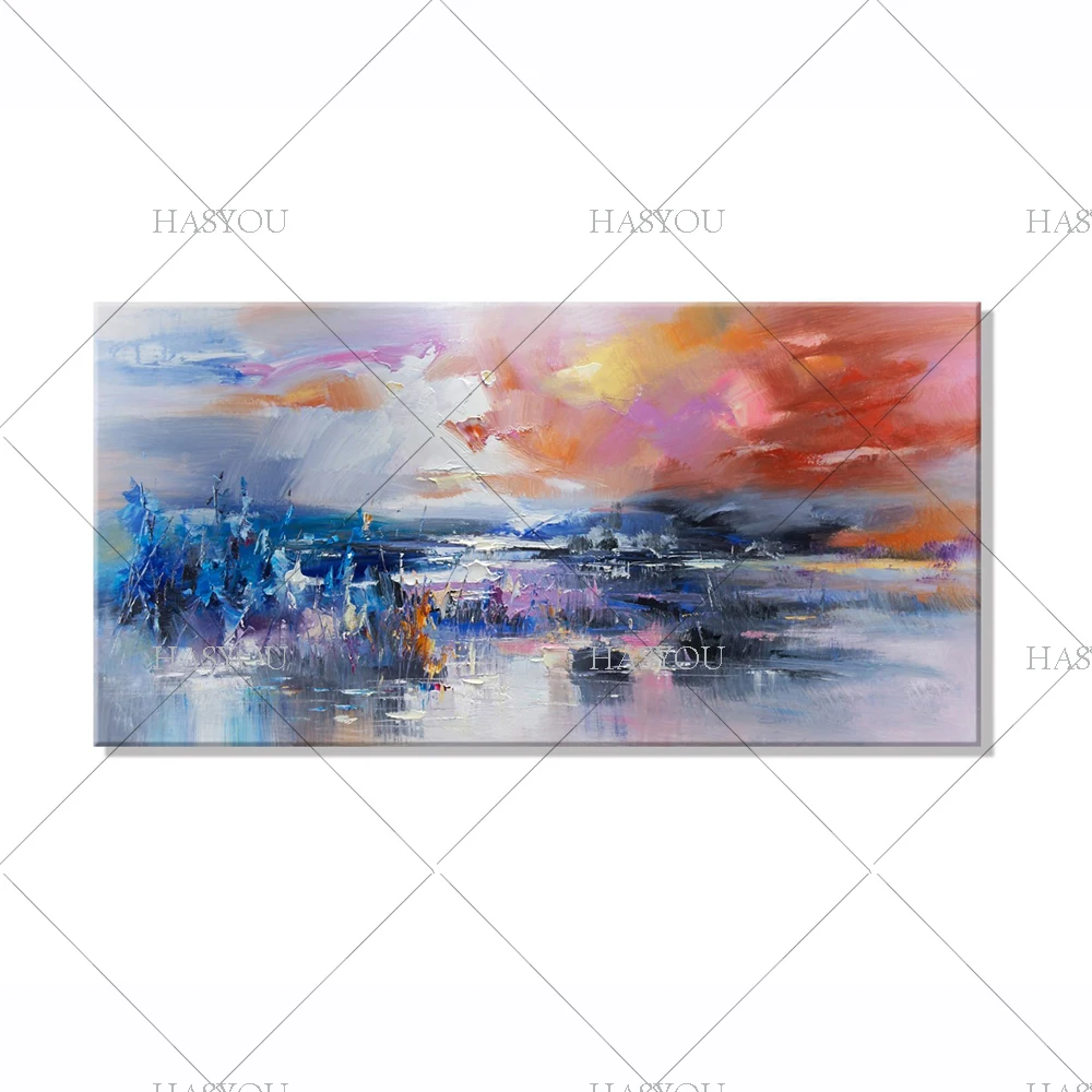 Christmas Picture Painting Abstract Oil Paintings on Canvas Handmade Colorful Wall Art Modern for living room Home Decor | Дом и сад