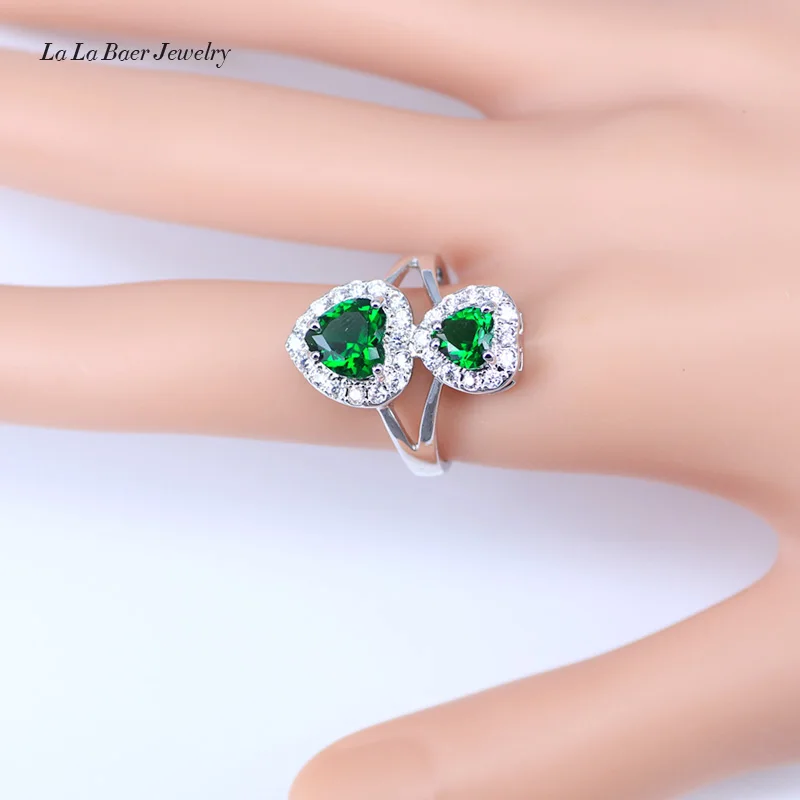 Mind in style Зеленый Кристалл Белый Цирконий Серебро 925 серебряный костюм Ювелирные