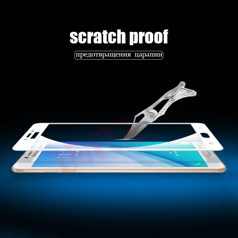 Полное покрытие закаленное стекло для Samsung Galaxy A3 A5 A7 2017 2016 A8 Plus 2018 Защита экрана J3 J5