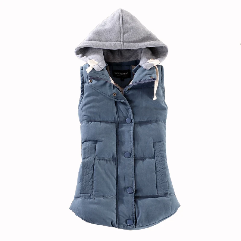 Жилет женский плотный Повседневный с капюшоном зимний 2018|winter women vest|women vestvests of |