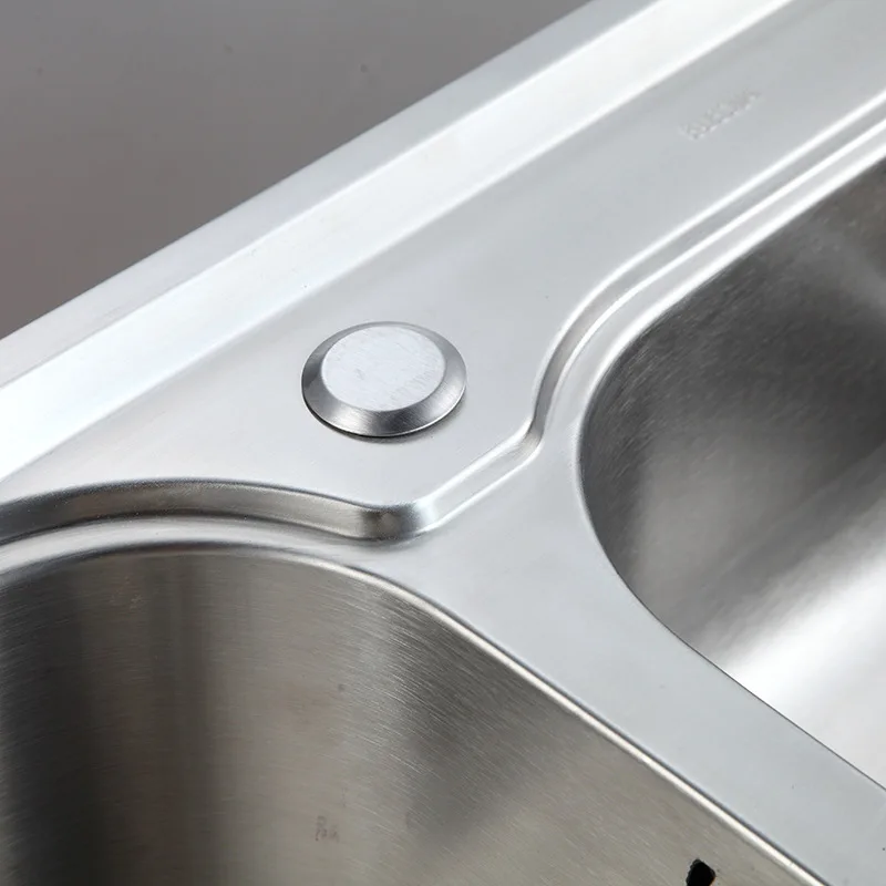 304 двойная раковина из нержавеющей стали для кухни оптовая продажа толстая