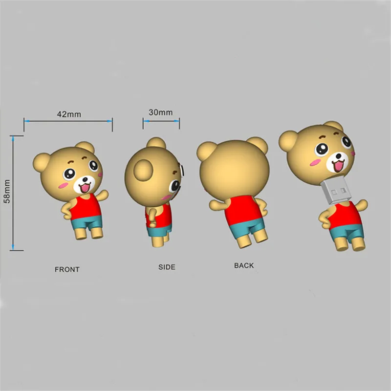 ПВХ usb флеш накопитель 3D 2D 4 ГБ 8 16 32 диск (100 шт. может создать вашу индивидуальную