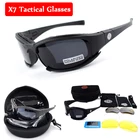 Военные армейские солнцезащитные очки X7 C5, очки для стрельбы, тактические поляризованные очки, очки для охоты, страйкбола, очки с 4 линзами, очки для пешего туризма