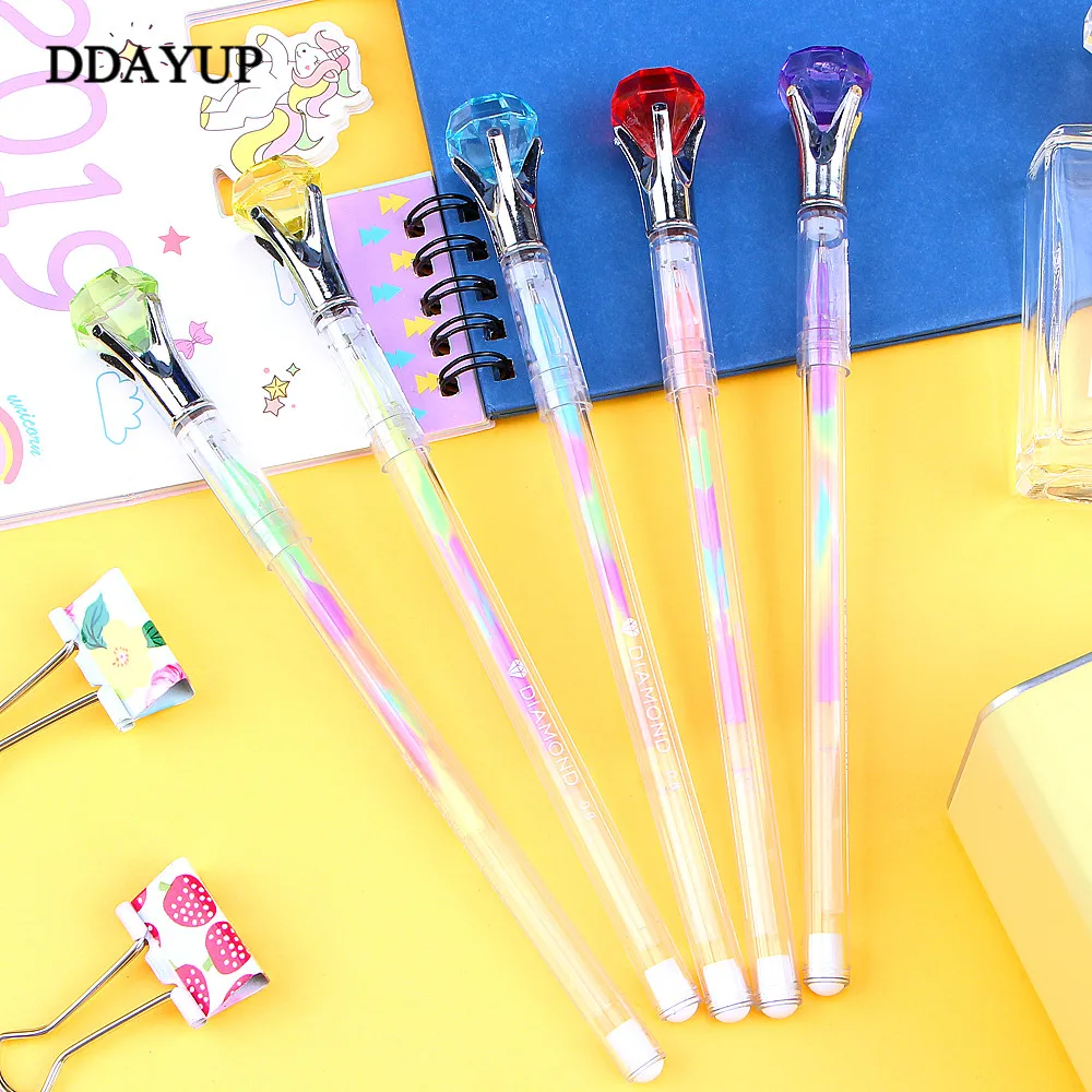 2 шт Алмазная Радужная цветная гелевая ручка 6 в 1 цветные ручки DIY альбом фото украшение хайлайтер Стразы маркер ручка офисные принадлежности