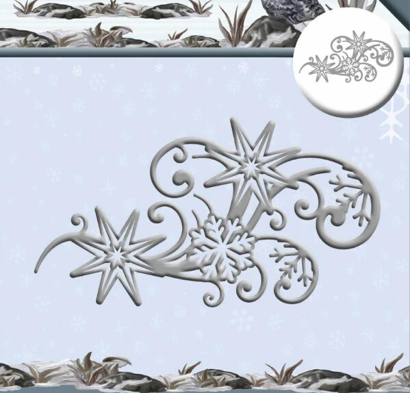 Wintertide Ice Crystal Swirl металлические режущие трафареты для DIY скрапбукинга альбом