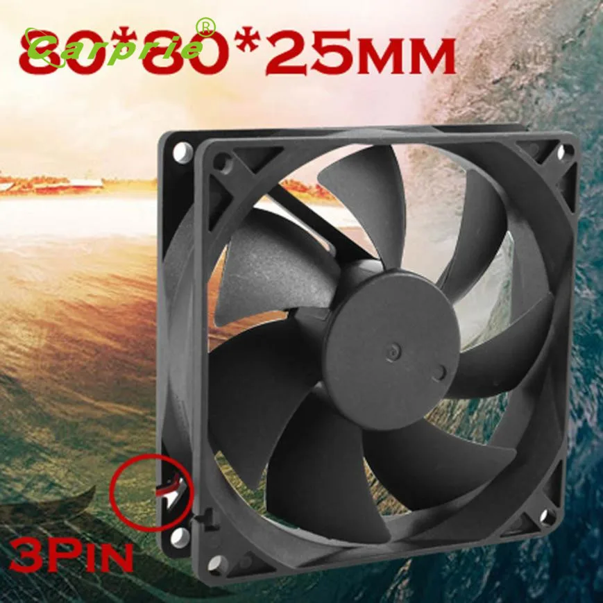 Carprie Новый тихий 8 см/80 мм/80x80x25 мм 12 в компьютер/ПК/процессор бесшумный охлаждающий