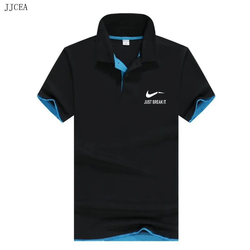 Новая мужская рубашка поло из хлопка высокого качества с коротким рукавом летняя