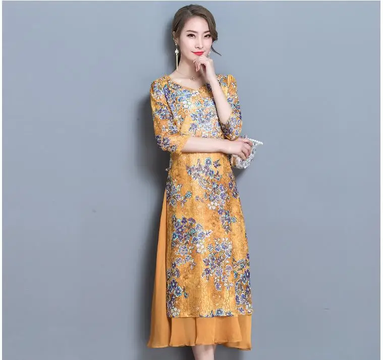 Синий стиль ao dai современное китайское традиционное платье Винтаж Ципао женские Чонсам вечерние платья