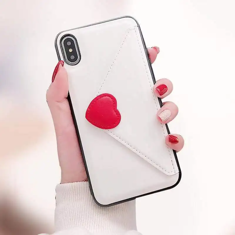 Чехол Easterm 8 с милым сердцем, розовый, белый, черный, флип-кошелек, чехол для сотового телефона для iPhone 6, 7, 8 Plus, X, XS, XR, XS, MAX, 6 P, 7P