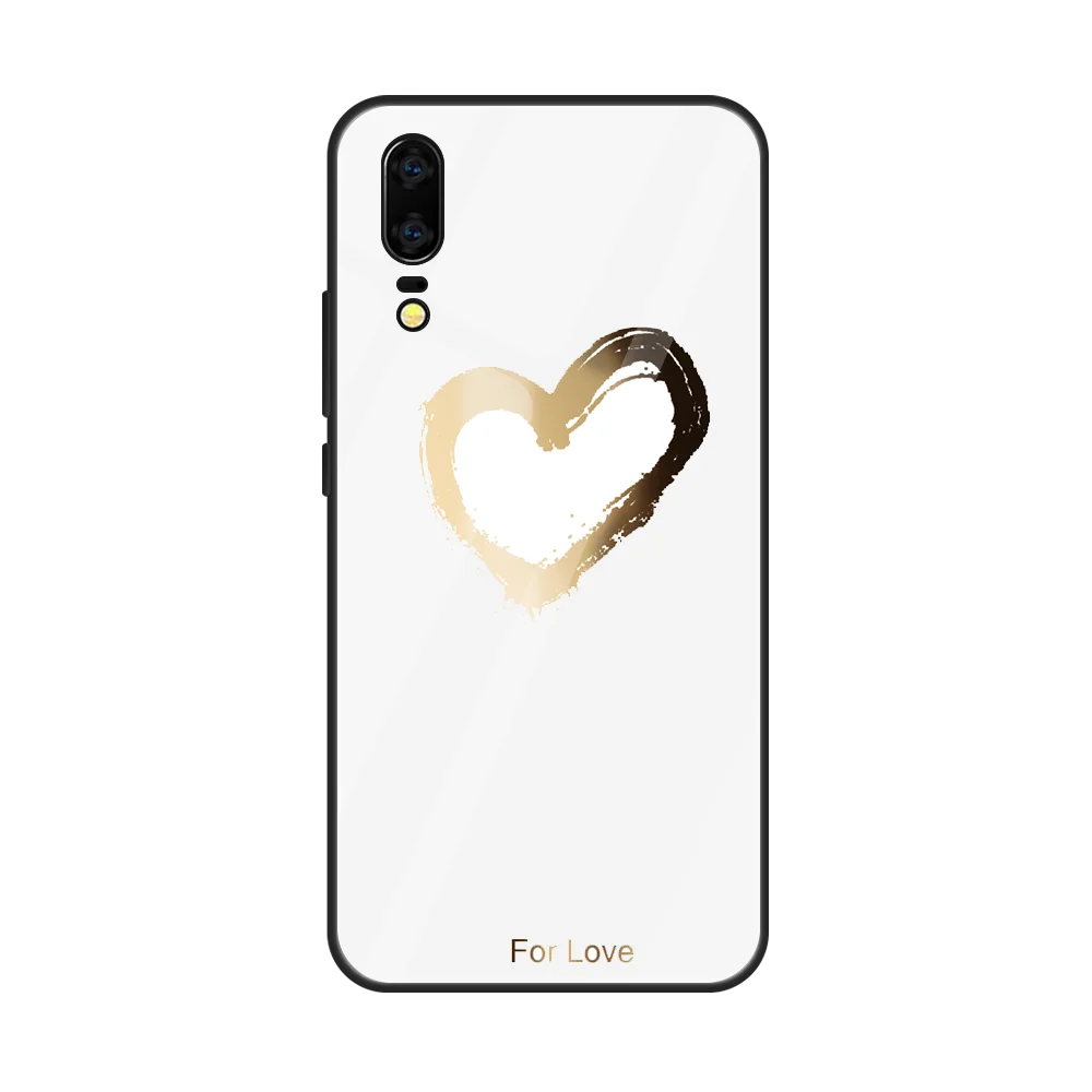 4 Чехол из закаленного стекла для samsung Galaxy A70, с узором, Бампер для samsung A50 A30 A20 A10, жесткая задняя защитная крышка для A7, чехол - Цвет: 4