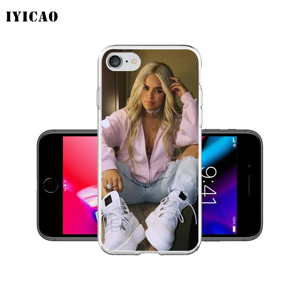 Мягкий силиконовый чехол для телефона IYICAO Latin singer Karol G iPhone X XR XS MAX 6 6s 7 8 Plus 5 5S SE TPU |