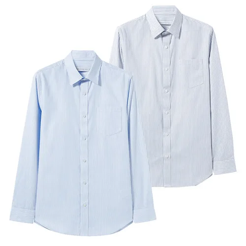 07Blue Giordano две мужские повседневные рубашки с длинными рукавами из slim fit, имеется несколько цветовых решений и размеров - Цвет: 07Blue