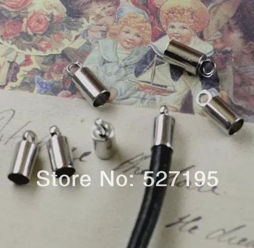 

Бесплатная доставка! Оптовая продажа 500 шт./лот ожерелье браслет концевые бусины шапочки для кожаного шнура 3 мм Ювелирная фурнитура